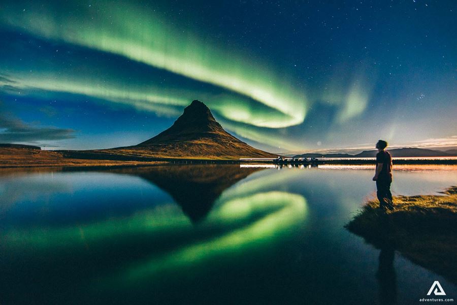 Kirkjufell Mountain Northern Lights Snaefellsnes