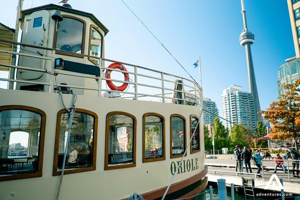 boat in the toronto harbor