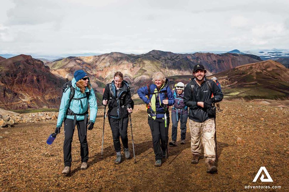 Laugavegur Hikers Group People Friends Landscape