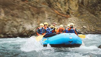 Glacial River Rafting Sideways