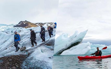 Jökulsárlón Kayak & Glacier Hike