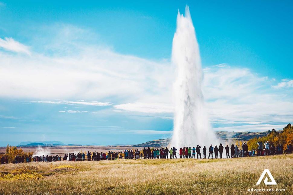 strokkur geysir eruption in iceland
