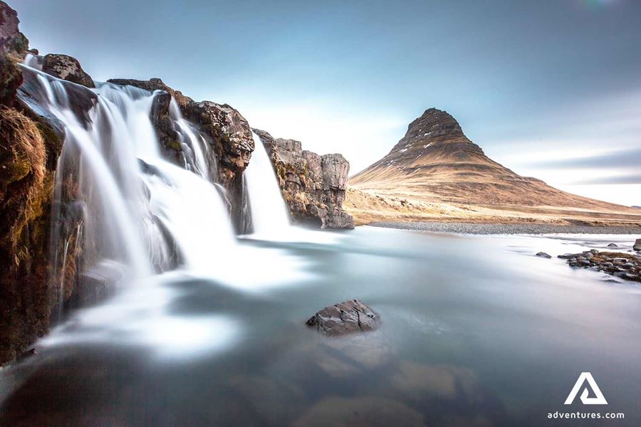 kirkjufellsfoss waterfall near kirkjufell