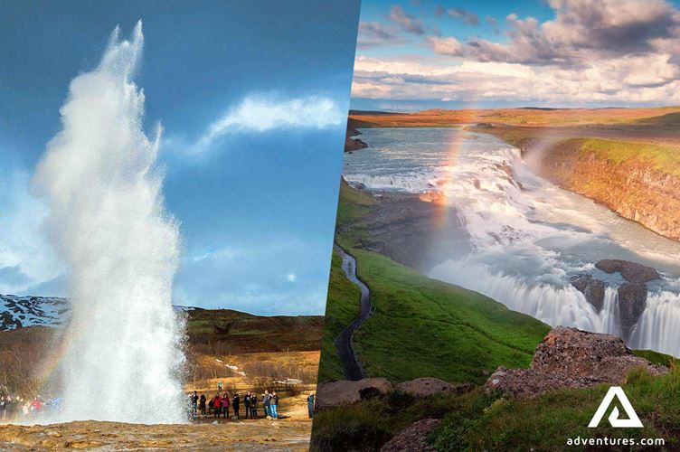 sightseeing gullfoss and geysir in iceland