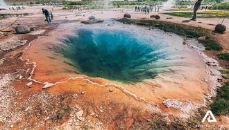 geysir strokkur geothermal area view