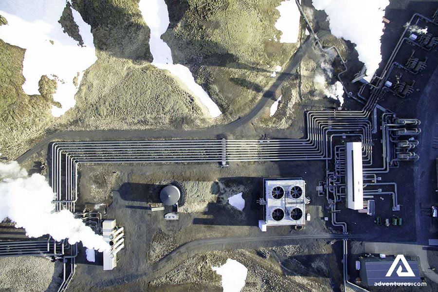 Hellisheidi power plant from above