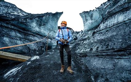 La grotte de glace sous le volcan