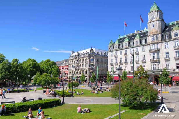 Oslo Parliament during summer