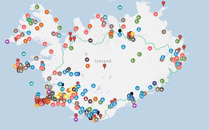 Interactive Map of Iceland
