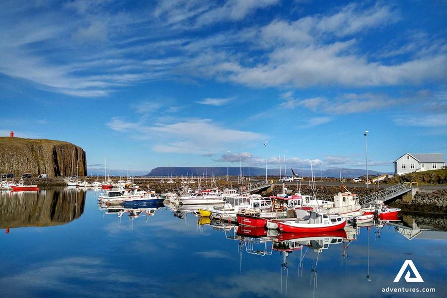 stykkisholmur town harbor
