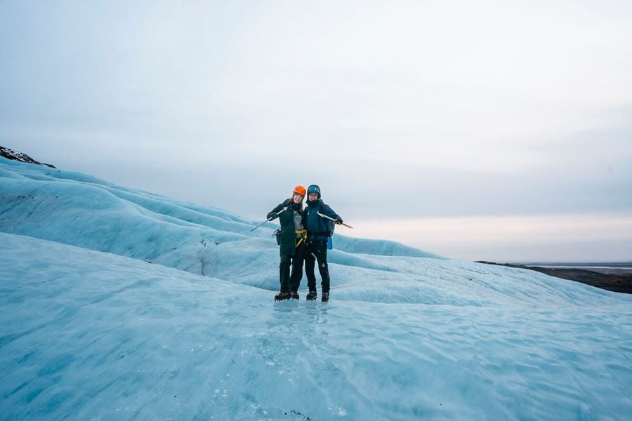 Duo Glacier Hike Posing