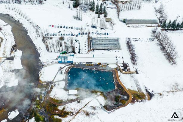 The Secret Lagoon aerial view