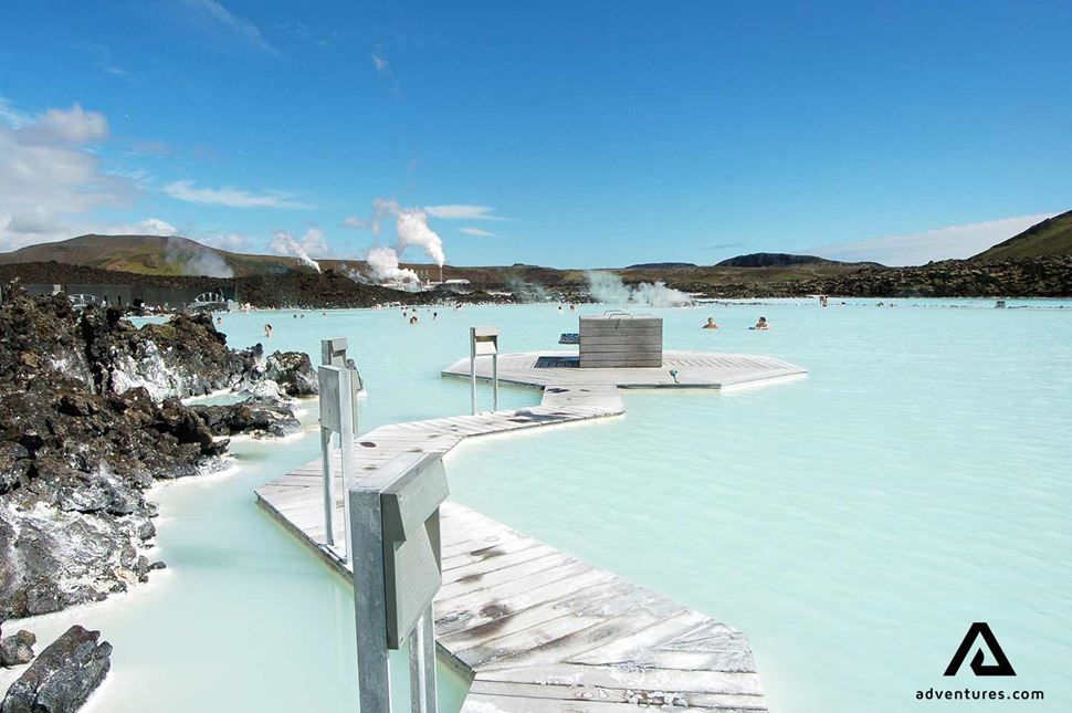 Sunny Blue Lagoon in Iceland