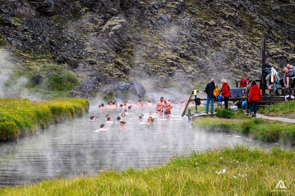 Landmannalaugar region Hot Springs in summer