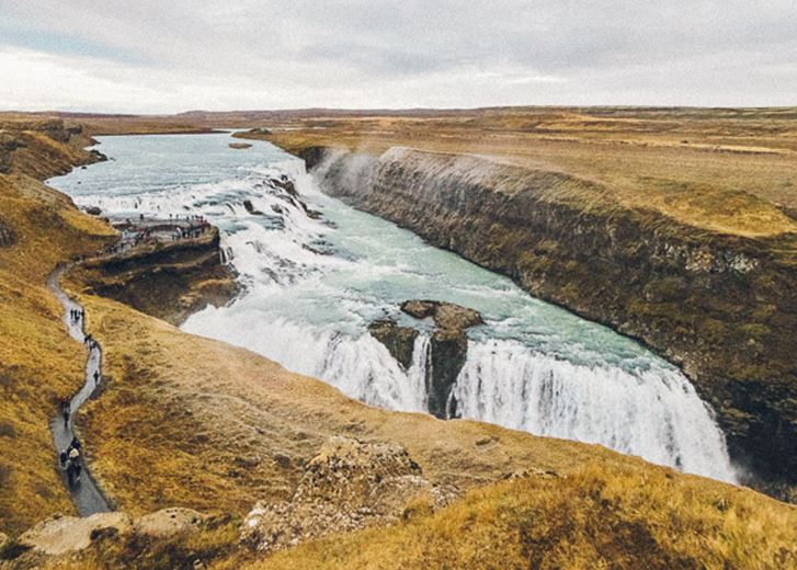 Gullfoss, der sechst schönste Wasserfall der Welt