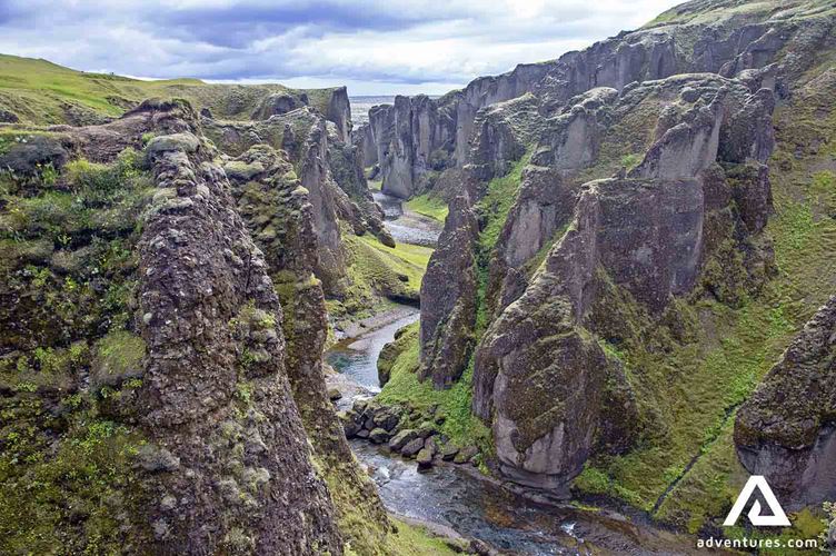 Fjadrargljufur Canyon view in south iceland