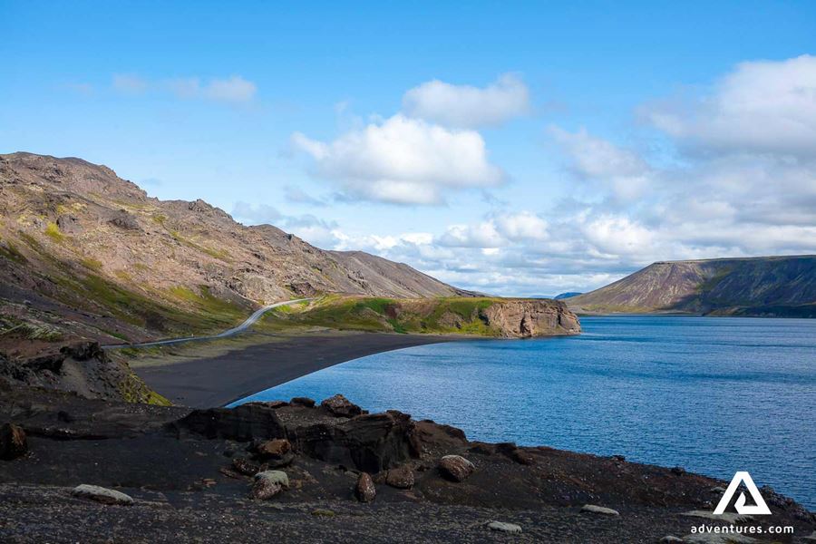 a view from kleifarvatn lake