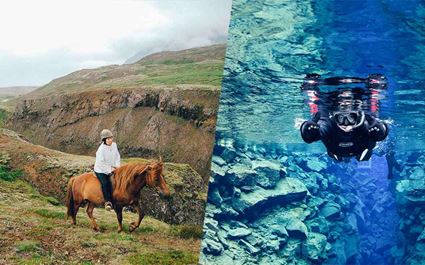 Silfra Snorkeling and Horseback Riding