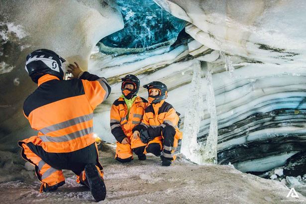 Ice cave exploring