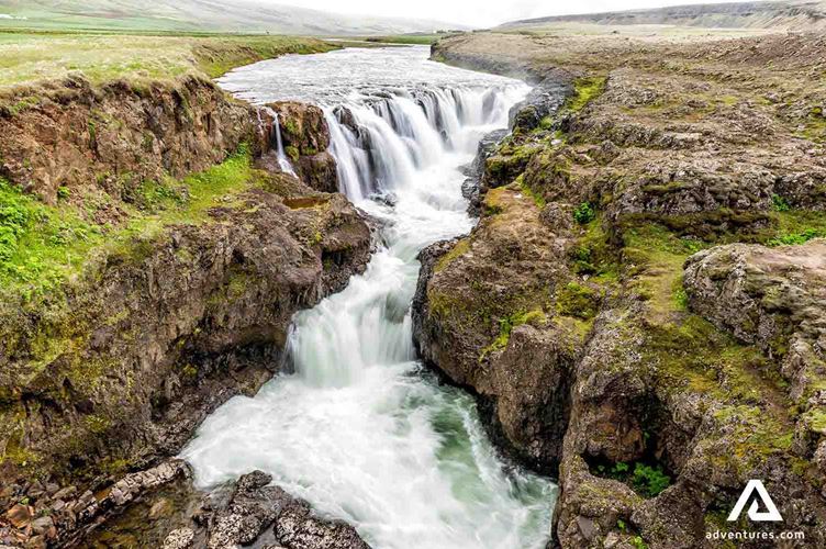 Kolufossar waterfall in iceland