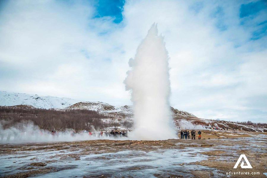 winter view of geysir