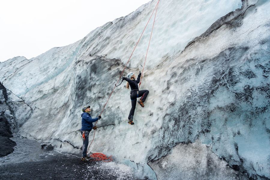 Two Ice Climbers Rope