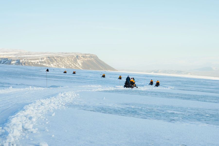Snowmobiling Tour On Langjokull Glacier